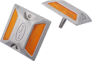 2Pcs Reflective Driveway Markers Aluminum Roadside Emergency Reflectors for Enha - Picture 1 of 12