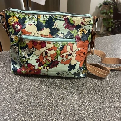 Bolso Bandolera SAKROOTS Artista Círculo Multicolor Flores Nuevo Foto 1 de 4