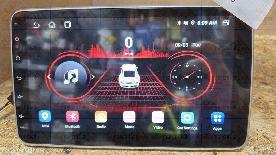 STEREO ANDROID 10 POLLICI AUTORADIO 2 DIN BT GPS WIFI TABLET NAVIGATORE - Immagine 1 di 4