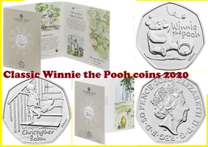 Moneda Reino Unido 50p 2020 Clásica Winnie the Pooh Cristopher Robin Disney Royal Mint - Imagen 1 de 11