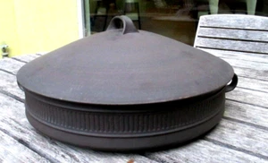 DANSK FLAMESTONE 6QT Round Covered FLUTED BROWN CASSEROLE 13" MCM STYLE - Picture 1 of 8