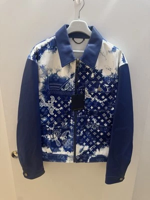 Blusa Louis Vuitton Monograma Bandana Mezcla Cuero Denim Talla 50 Foto 1 de 4