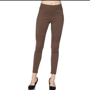 New Mix moto jean leggings mocha brown S/M - Picture 1 of 2