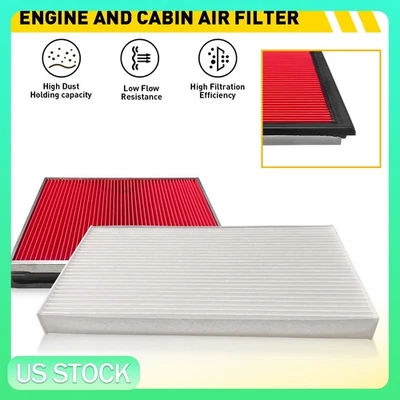 Combo filtro de aire del motor y filtro de aire de cabina para Nissan Sentra 2013-2019 2 piezas Foto 1 de 4