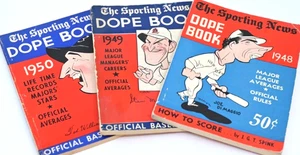 The Sporting News DOPE BOOK 1948 - 1949 - 1950 Lot of 3 - Picture 1 of 10