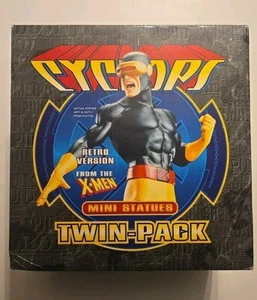 NEW Bowen Designs Cyclops Mini Statues Twin Pack Set Marvel 2003 X-MEN 1604/4000 - Picture 1 of 3