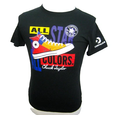 CONVERSE Chuck Taylor All Star Boy's (Large) Black Short Sleeve Graphic T-Shirt - Image 1 of 4