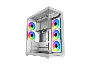 SAMA V Cool White Steel / Tempered Glass USB3.0/Type C ATX Full Tower Gaming - Picture 1 of 5