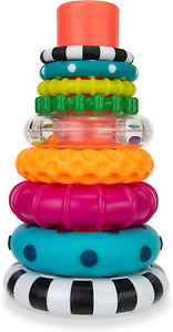 Sassy Stacks of Circles Stacking Ring STEM Learning Toy, Age 6+ Months, Multi