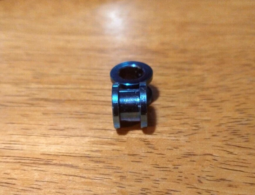 Par de túneles de oreja acampanados dobles ajuste a tornillo azul de 00 g de acero quirúrgico 316 L aspecto sexy Foto 1 de 1