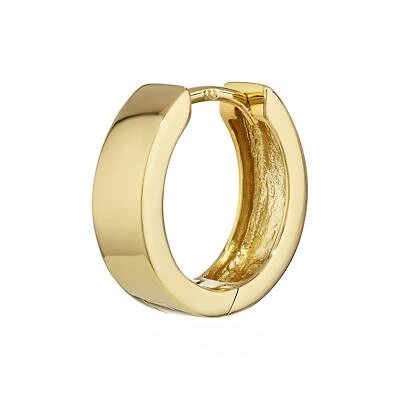 NKLAUS Orecchini creoli pieghevoli singoli oro giallo 333 14,3 x 4,2 mm quadrati lucidi 4753