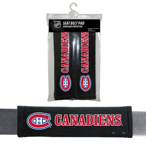 NHL Montreal Canadiens Seat Belt Pads Velour Pair by Fremont Die Cover