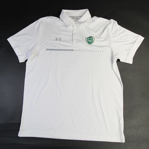 Colorado State Rams Under Armour HeatGear Polo Men's White Used Cover