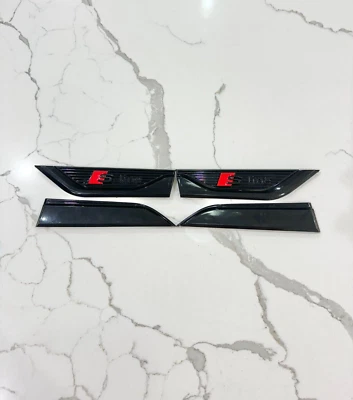 Audi A5 (B9) S-Line Fender Badge Door Emblems Black 4-set Logo Full Set S line - Image 1 of 3