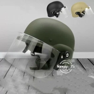 Neu M88 Riot Helm + transparente Schutzmaske Militär Fan Spiel CS Tactics 1 Stück - Bild 1 von 16