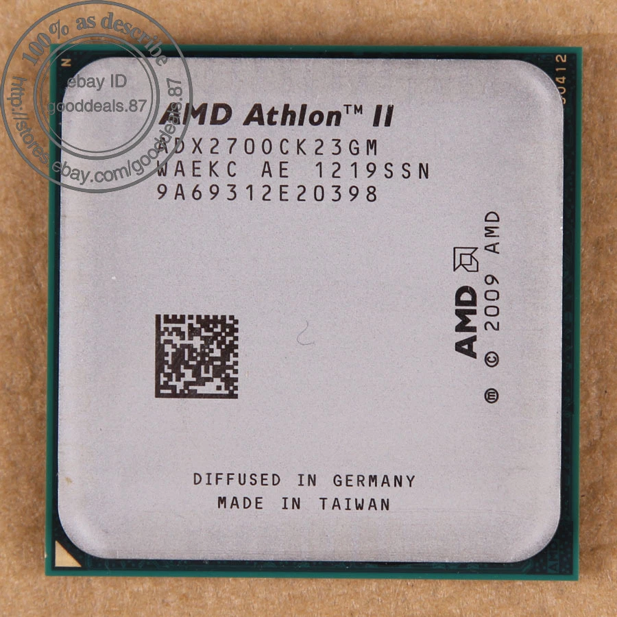 AMD Athlon II X2 270 - 3.4 GHz (ADX270OCK23GM) Socket AM3 CPU Processor 533 MHz - Bild 1 von 1