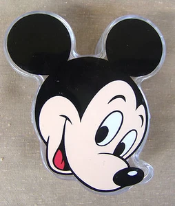 VTG Disney Mickey Mouse Clear Snap Plastic 6" Case Souvenir BTS Makeup Craft - Picture 1 of 3