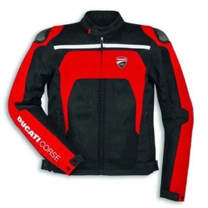 Ducati By Dainese Summer motorcycle jacket in black and red - Picture 1 of 16