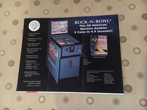 Bromley Incorporated Rock-N-Bowl Arcade Game Flyer, 1990 NOS - Picture 1 of 1