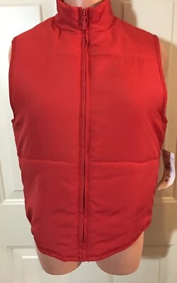 NORTON STUDIO, Size Med., Red, Polyester, Sleeveless Outdoor Vest w/Zipper.  NEW - Image 1 of 4