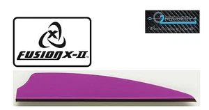 3.0", Purple,  Fusion X-II Vanes , Pkg100 ***When Accuracy Counts*** - Photo 1 sur 3