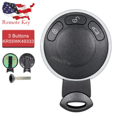 For 2007 2008 2009 2010 2011 2012 2013 2014 Mini Cooper Remote Key Fob - Image 1 of 4