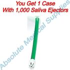 *1,000-Pieces* Keystone Bosworth Flexo Saliva Green Ejectors White Tip 1662218