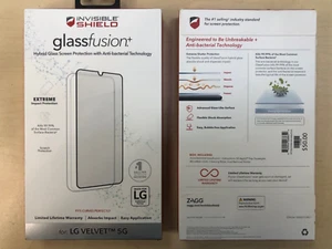 ZAGG GlassFusion+ Synthetic Hybrid Glass Protector for LG Velvet 5G - Picture 1 of 2