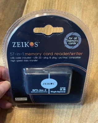 Zeikos High Speed 57-in-1 USB 2.0 Memory Card Reader Writer for all Memory Cards - Image 1 of 2