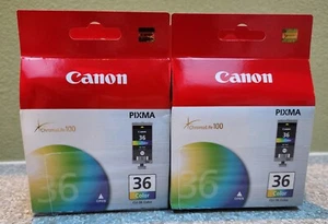 Lot of (6) Genuine Canon Pixma 36 Color CLI-36 6615E18 Ink Sealed in Box NEW - Picture 1 of 5