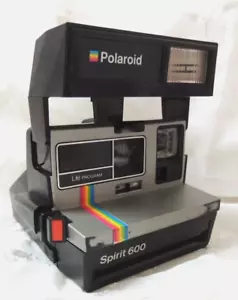 Junk Polaroid Vintage Polaroid Spirit 600 Instant Film Camera Rainbow Stripes - Picture 1 of 13
