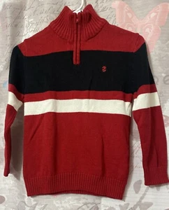 IZOD Boys' Quarter Zip Pullover Sweater (only) Colorblock Sz M (8) - Picture 1 of 10