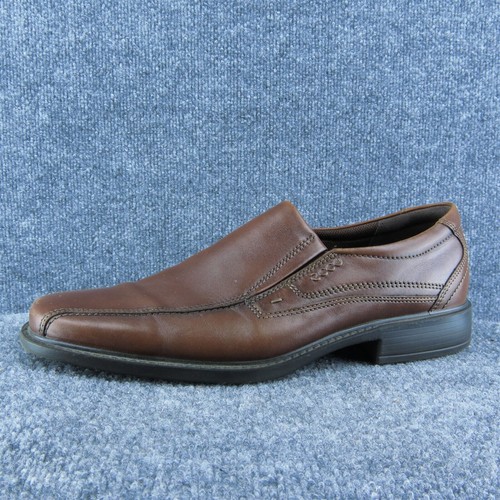 Scarpe mocassino uomo Ecco slip on in pelle marrone taglia 46 media