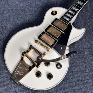 Gibson Custom Shop MurphyLab '57 Les Paul Custom 3PU Bigsby Light Aged White - Picture 1 of 11