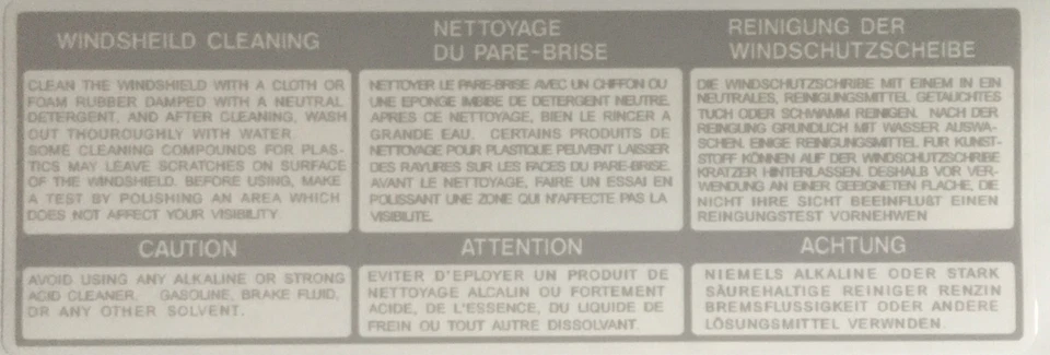 YAMAHA RD500LC RVZ500R SCREEN CAUTION WARNING DECAL 2 - Image 1 of 1