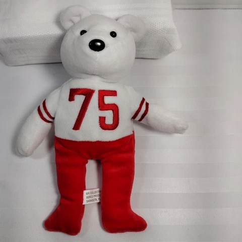 Nebraska Cornhuskers Larry Jacobson Husker Beanie Collectible Bear Vintage Plush Cover