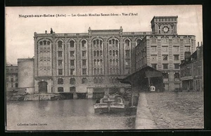CPA Nogent-sur-Seine, Les grands Moulins Sassot frères, Vue d´Aval - Picture 1 of 2