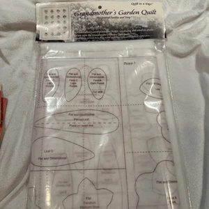 QUILT IN A DAY Fusibles & Templates Kit GRANDMOTHER'S GARDEN QUILT 20 flower pat - Picture 1 of 11