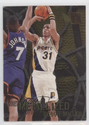 1996-97 Fleer Metal Metallized Reggie Miller #129 HOF - Image 1 of 2