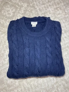 J Crew Crewcuts Kids Navy Cable knit  sweater size XL 12-14 Boys - Picture 1 of 10