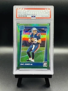 2021 Donruss NFL MAC JONES No. P-255 RATED ROOKIE OPTIC PREVIEW GREEN SSP PSA 9! - Bild 1 von 2