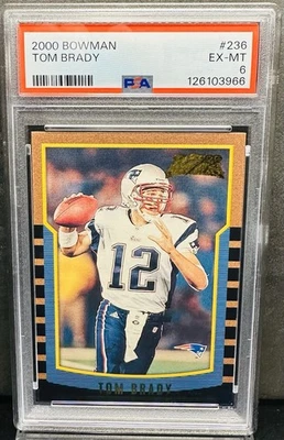 2000 Bowman Tom Brady #236 Rookie, RC, Graded PSA6 - Image 1 of 2