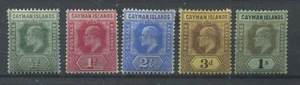 Cayman Islands KEVII 1907 various issues to 1/ mint o.g. hinged - Picture 1 of 1