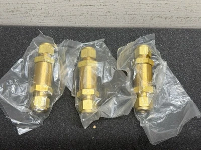 Set of 3 Swagelok B-6C-1, Brass Poppet Check Valve New - Image 1 of 4