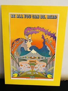 Vintage 1969 Original Peter Max, National Library Week 1969 Poster VGC NICE - Bild 1 von 1