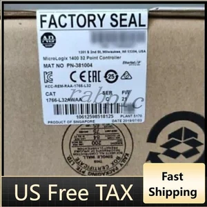 New Factory Sealed AB 1766-L32AWAA MicroLogix1400 32Point Controller US Free Tax - Picture 1 of 4