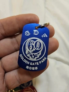 Schlüsselanhänger Grateful Dead 60. Jahrestag geätzte Aluminium Erkennungsmarke - Bild 1 von 2
