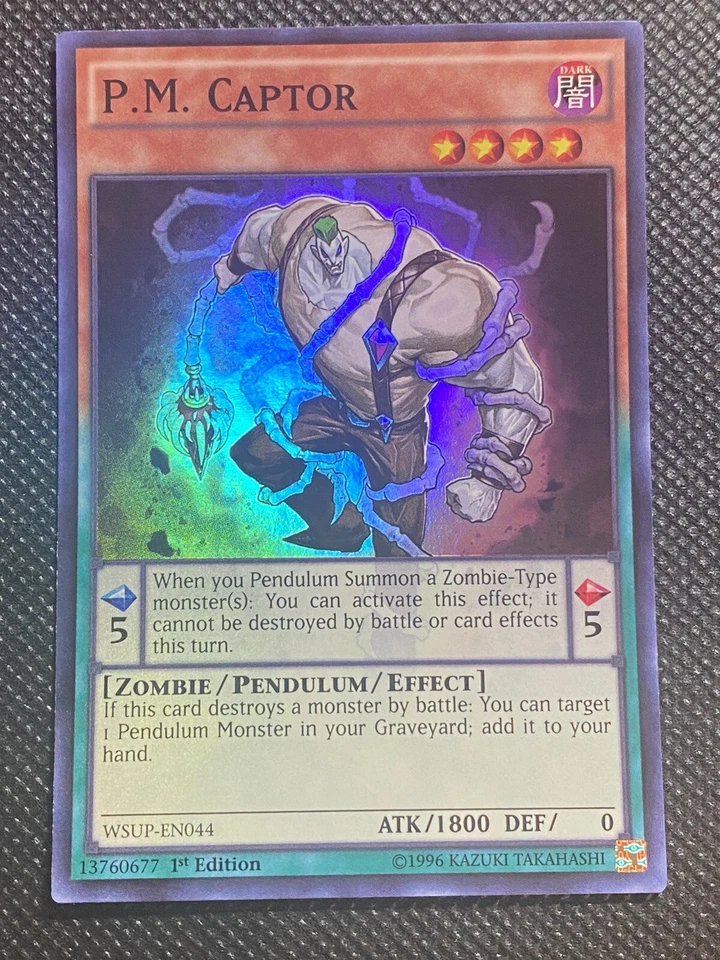 YuGiOh! P.M. Captor WSUP-EN044 Super Rare 1st Edition Near Mint World Superstars - Image 1 of 2
