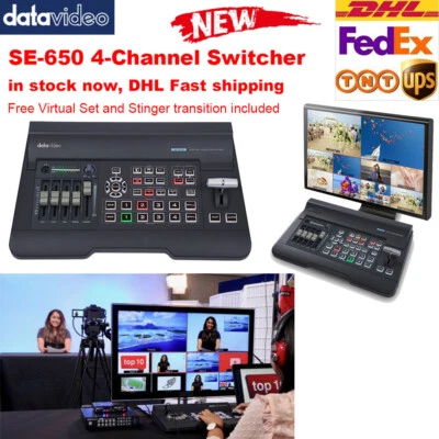 Datavideo SE-650 4-Channel HDMI SDI Virtual Set FTB 1080PVideo edit Switcher - Image 1 of 4