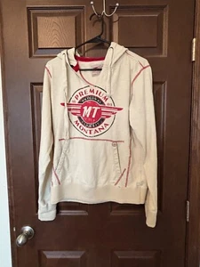 Brand Premium 51 Red Thread Montana Hoodie Sweatshirt sz S Off White - Picture 1 of 3